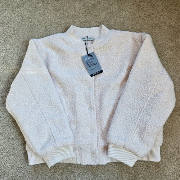 NWT Wat The Brand Insulated Sherpa Bomber Jacket - Picture 1 of 9
